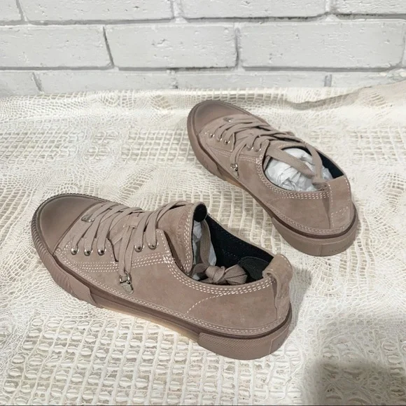 All‎ Saints Jazmin Pink Suede Low Top Lace Up Sneakers